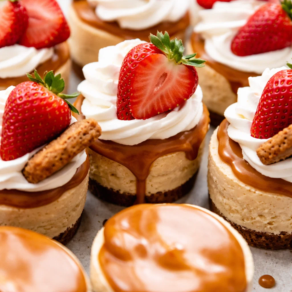 No Bake Mini Biscoff Cheesecakes