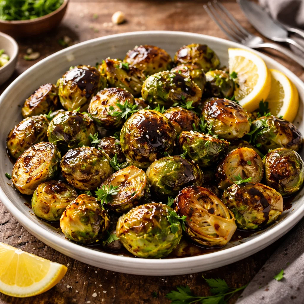 roasted Brussels sprouts with balsamic