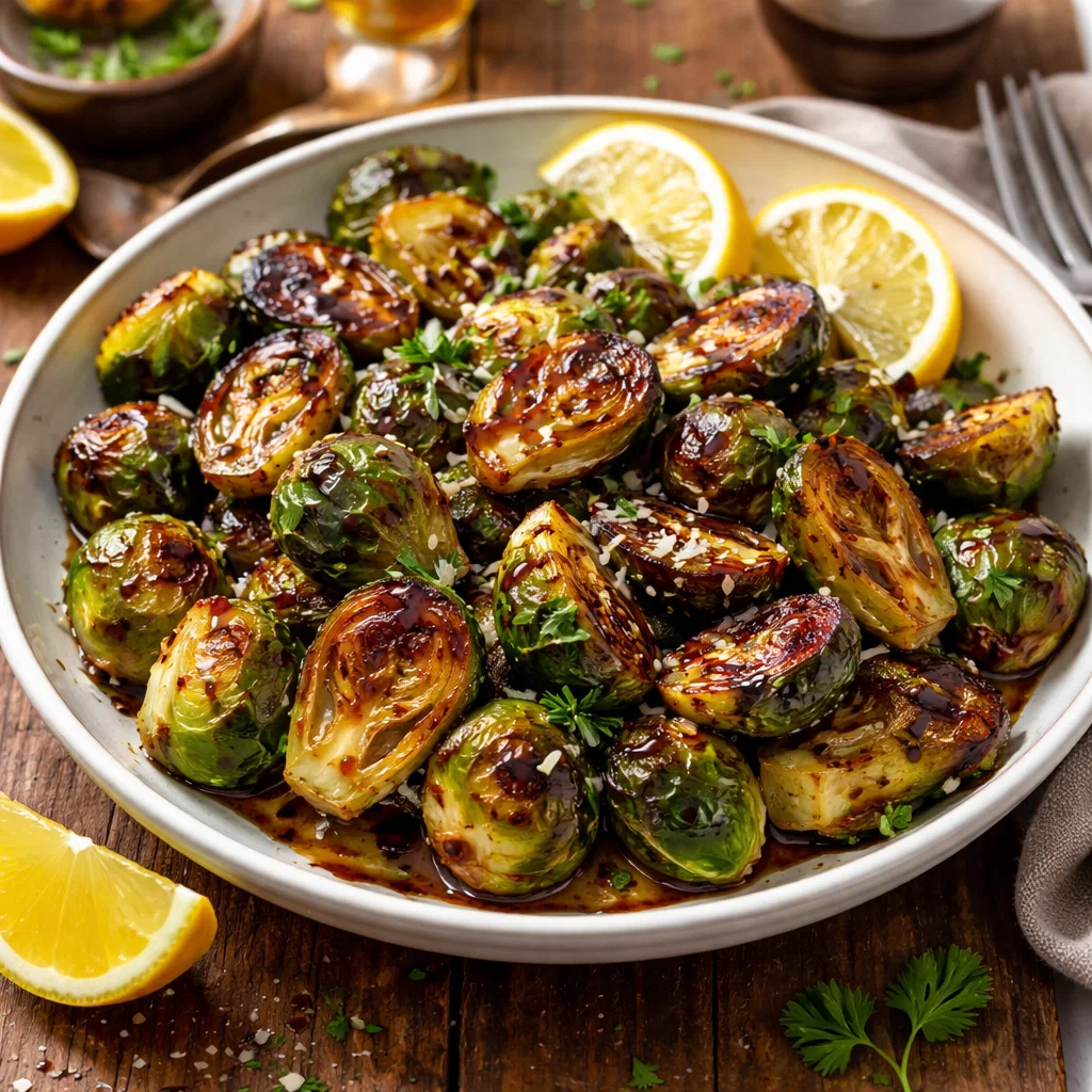 roasted Brussels sprouts with balsamic