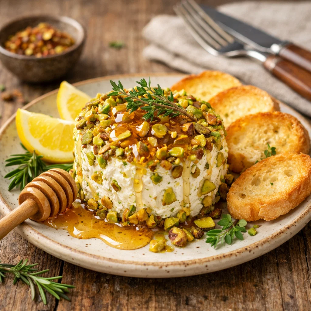 Boursin Appetizer with Pistachios and Honey