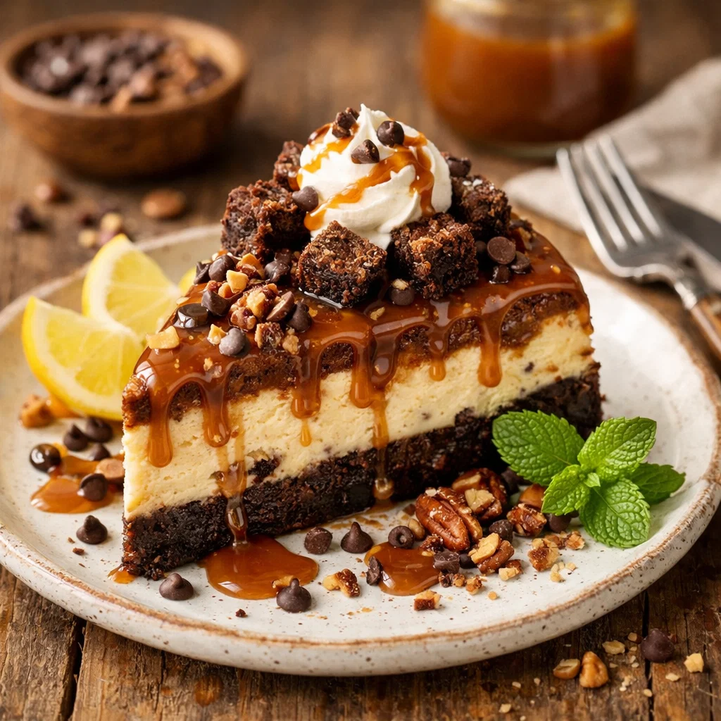 Caramel Brownie Cheesecake