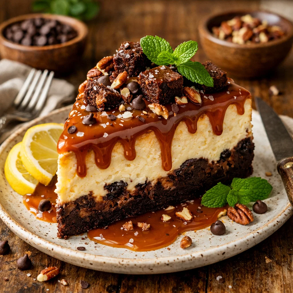 Caramel Brownie Cheesecake