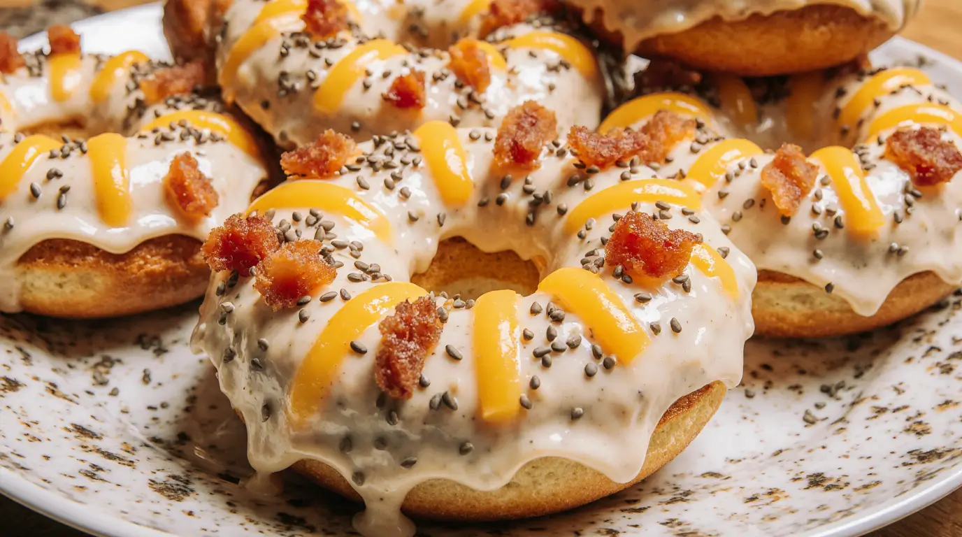 Creamy Bacon Cheddar Bagels