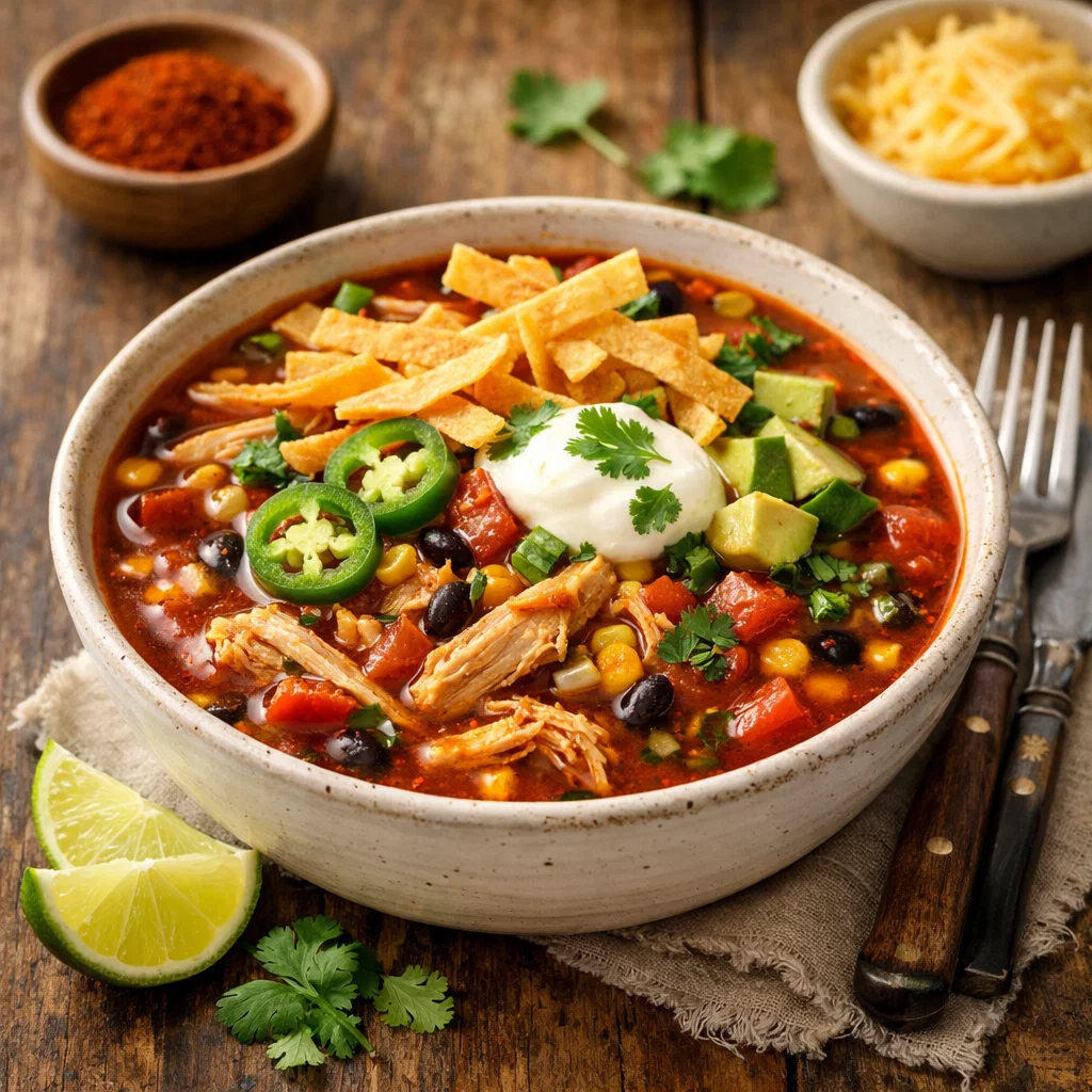 Crock Pot Chicken Tortilla Soup