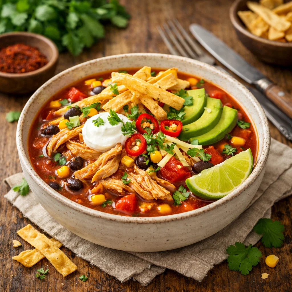 Crock Pot Chicken Tortilla Soup