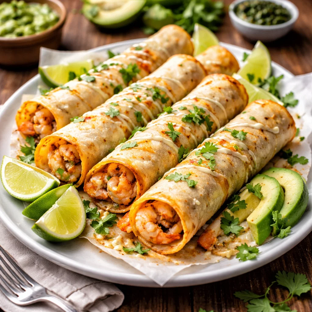 Healthy Baked Shrimp Taquitos