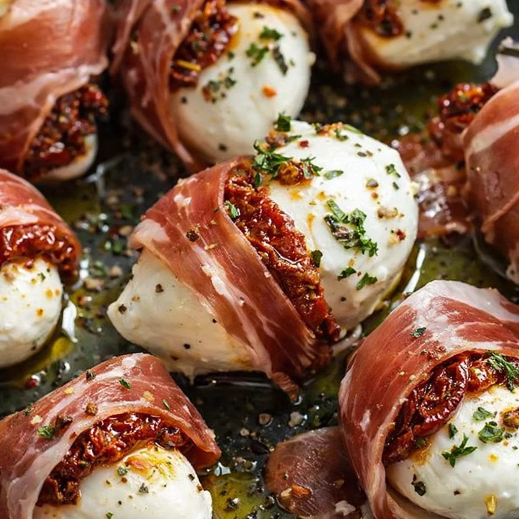 Prosciutto Wrapped Mozzarella Bites