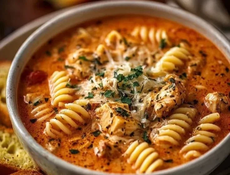 Crockpot Chicken Parmesan Soup