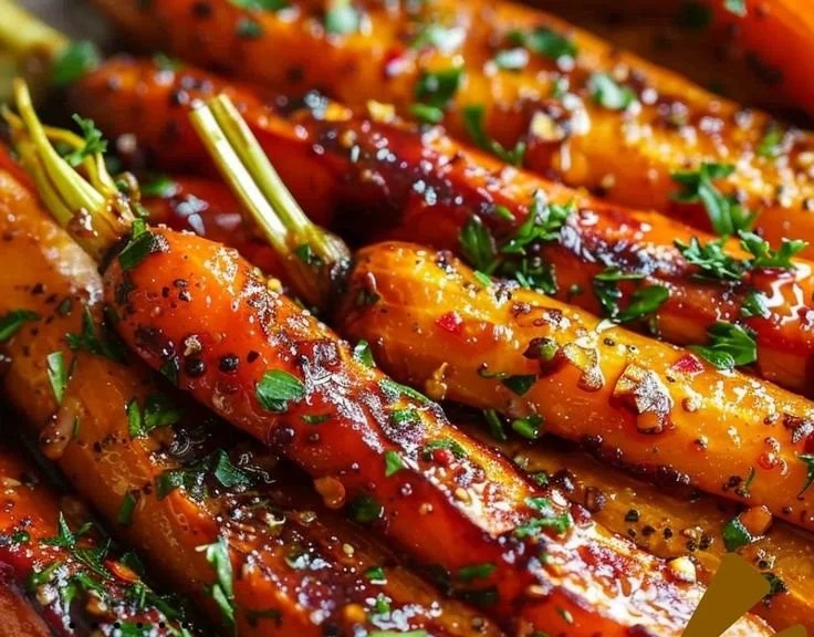 Honey Garlic Roasted Carrots