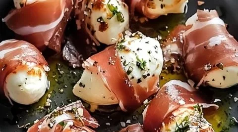 Prosciutto Wrapped Mozzarella Bites